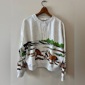 NWT Taelynn Horse Crewneck Sweatshirt